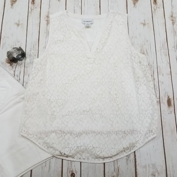 Liz Clairborne Sleeveless White Tank - Picture 2 of 12